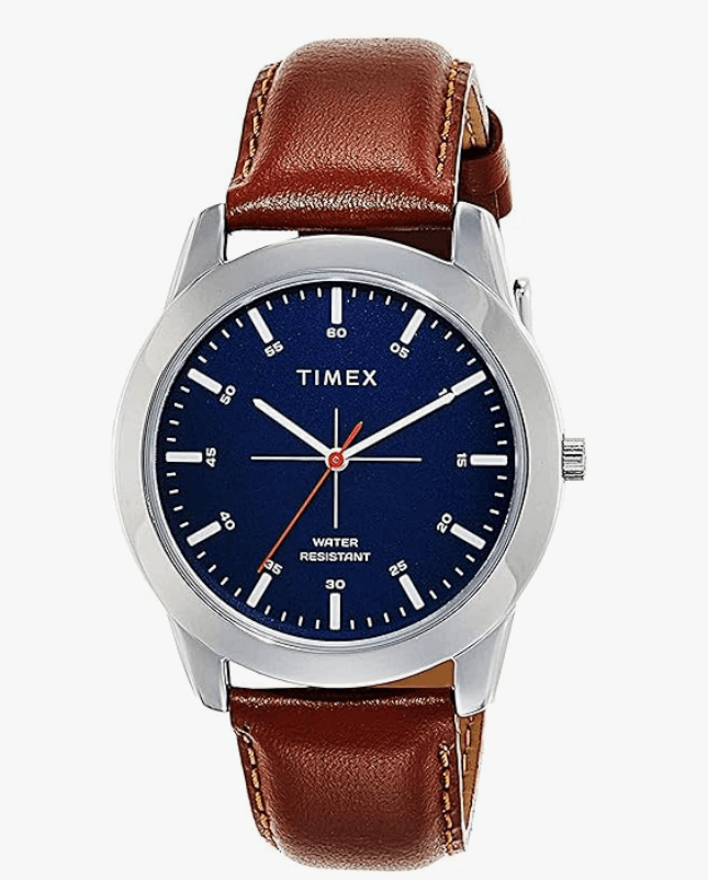 TIMEX Classics Analog Watch for Men with Round Dial & Water Resistant Man's Wrist Watches