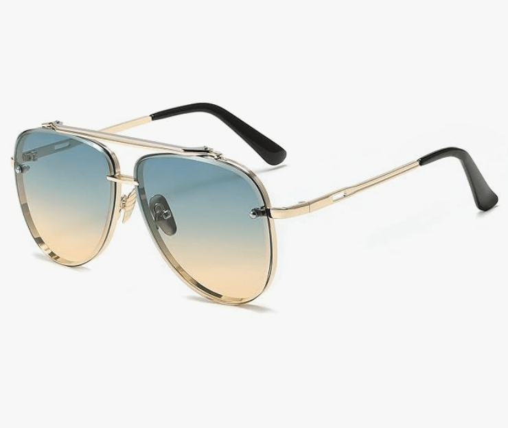 Karsaer Metal Square Sun Glasses Men's and Women's Fashion Gradient Colour Sunglasses